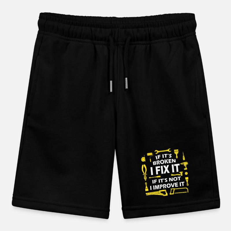 If It’s Broken, I Fix It - DIY Enthusiast Quote Stanley/Stella MINI BOLTER Organic Teen Jogging Shorts