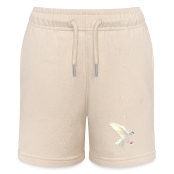 Brieftaube seitlich, tolle Vogelmotive - Stanley/Stella Teenager Bio-Joggingshorts MINI BOLTER - Natur - Vorne