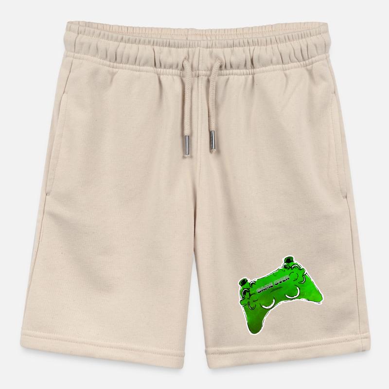green comic controller with text GAME OVER Stanley/Stella MINI BOLTER Organic Teen Jogging Shorts