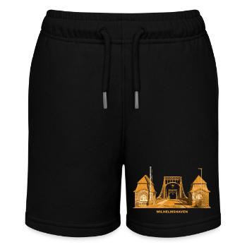 Wilhelmshaven Bridge North Sea Lower Saxony - Stanley/Stella MINI BOLTER Organic Teen Jogging Shorts - black - Front