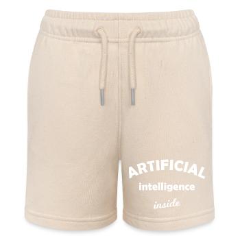 Funny Computer Nerds - Stanley/Stella MINI BOLTER Organic Teen Jogging Shorts - soft Ecru - Front