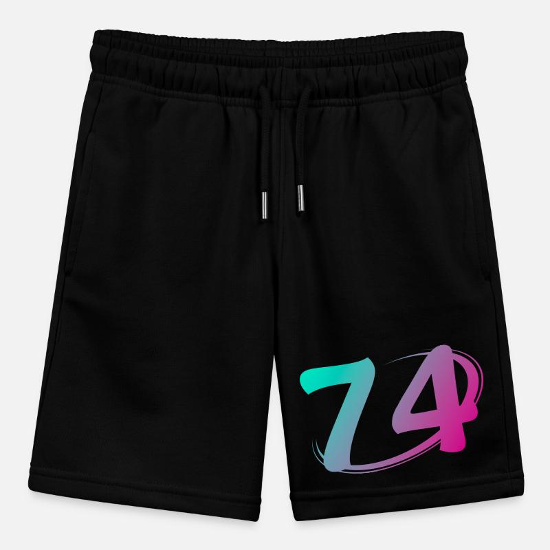 Number 74 multicolor Stanley/Stella MINI BOLTER Organic Teen Jogging Shorts