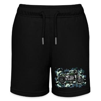 Cruiser // Custom // Motorcycle - Stanley/Stella MINI BOLTER Organic Teen Jogging Shorts - black - Front