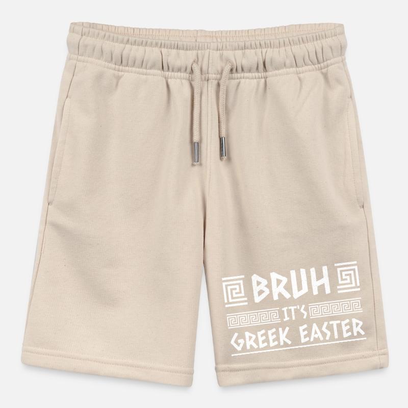Bruh It's Greek Easter Happy Easter Sunday Stanley/Stella MINI BOLTER Organic Teen Jogging Shorts