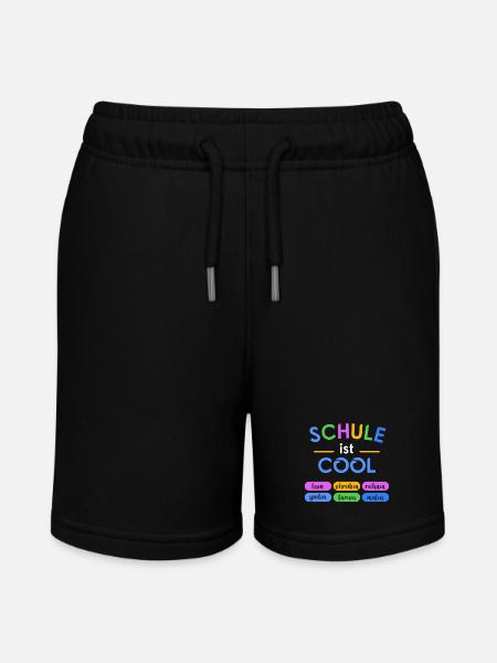 Schule ist cool - Stanley/Stella Teenager Bio-Joggingshorts MINI BOLTER - Schwarz