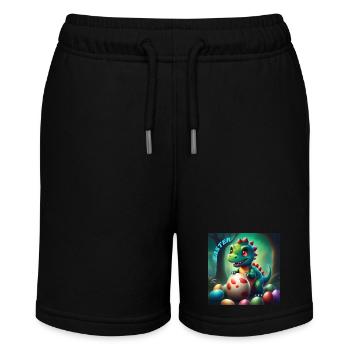 Cute Dinosaur Red Eyes Easter - Stanley/Stella MINI BOLTER Organic Teen Jogging Shorts - black - Front