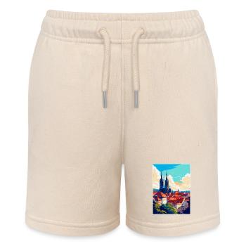 Brünn Tschechische Republik Vintage Reiseplakat Souvenir - Stanley/Stella Teenager Bio-Joggingshorts MINI BOLTER - Natur - Vorne