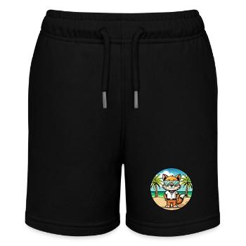 Javanische Katzenrasse Cartoon Sonnenbrille Strand - Stanley/Stella Teenager Bio-Joggingshorts MINI BOLTER - Schwarz - Vorne