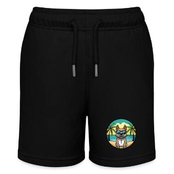 Braque Du Bourbonnais Dog Breed Cartoon Sunglasses - Stanley/Stella MINI BOLTER Organic Teen Jogging Shorts - black - Front