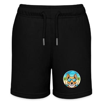 Carolina Hunderasse Cartoon Sonnenbrille Strand - Stanley/Stella Teenager Bio-Joggingshorts MINI BOLTER - Schwarz - Vorne