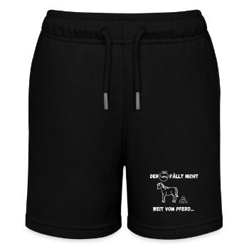 The apple doesn't fall far from the horse - Stanley/Stella MINI BOLTER Organic Teen Jogging Shorts - black - Front