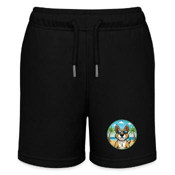 Teddy Roosevelt Terrier Hunderasse Cartoon Strand - Stanley/Stella Teenager Bio-Joggingshorts MINI BOLTER - Schwarz - Vorne