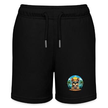 Kai Ken Hunderasse Cartoon Sonnenbrille Strand - Stanley/Stella Teenager Bio-Joggingshorts MINI BOLTER - Schwarz - Vorne