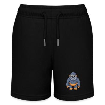 Gorille mignon mascotte personnage de dessin animé Kawaii - Short bio MINI BOLTER Stanley/Stella Ado - noir - Devant