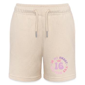 In My Sweet Sixteen Era 16th Birthday 16th - Stanley/Stella MINI BOLTER Organic Teen Jogging Shorts - soft Ecru - Front