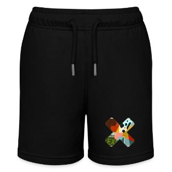 Abstract Pattern in Vibrant Colors - Stanley/Stella MINI BOLTER Organic Teen Jogging Shorts - black - Front
