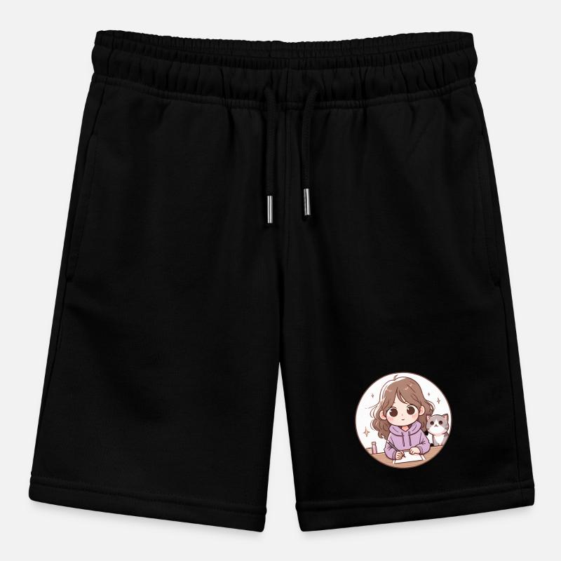 Neujahr Zero Fcks Mädchen Katze Design Stanley/Stella Teenager Bio-Joggingshorts MINI BOLTER