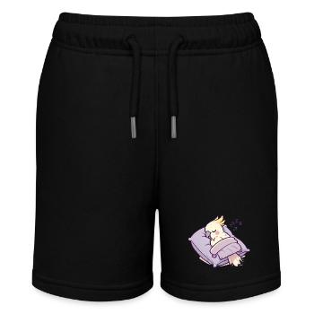 Sleepy Cockatoo Cozy Cartoon Design - Stanley/Stella MINI BOLTER Organic Teen Jogging Shorts - black - Front