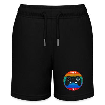 Vintage Retro Gaming Controller - Stanley/Stella Teenager Bio-Joggingshorts MINI BOLTER - Schwarz - Vorne