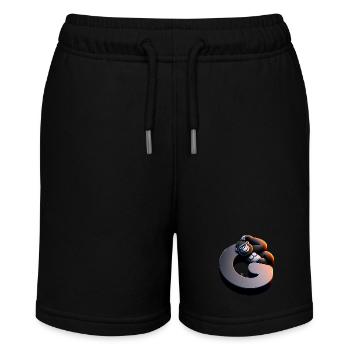 Funny gorilla on letter G - Stanley/Stella MINI BOLTER Organic Teen Jogging Shorts - black - Front