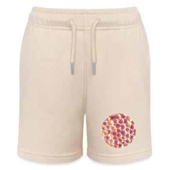 Herbstannemonen Blüten Blumenkreis Rose Punkt - Stanley/Stella Teenager Bio-Joggingshorts MINI BOLTER - Natur - Vorne