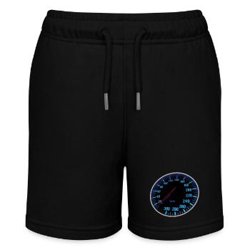 Blue Speedmeter - Tacho - Stanley/Stella Teenager Bio-Joggingshorts MINI BOLTER - Schwarz - Vorne