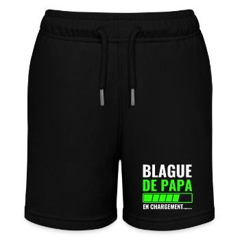 Daddy's Joke Loading - Stanley/Stella MINI BOLTER Organic Teen Jogging Shorts - black - Front