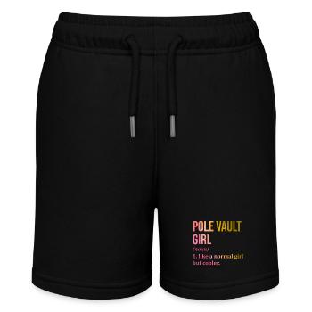 Stabhochsprung - Stanley/Stella Teenager Bio-Joggingshorts MINI BOLTER - Schwarz - Vorne