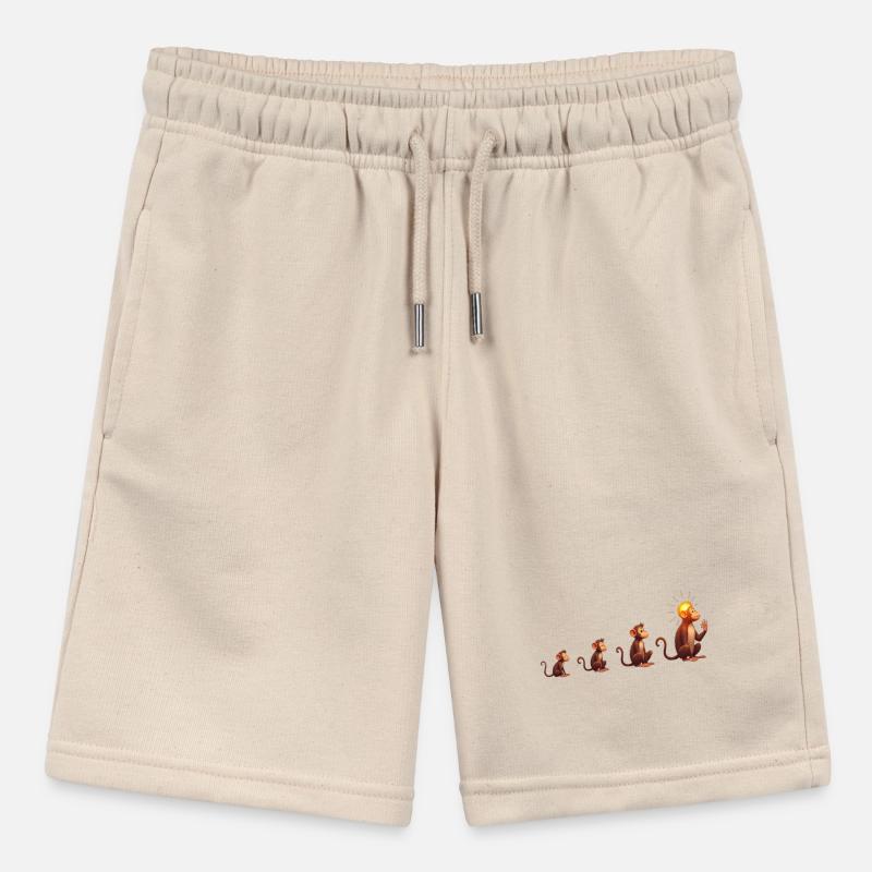 Evolution der Affen mit Sonnenkopf Stanley/Stella Teenager Bio-Joggingshorts MINI BOLTER