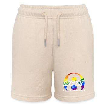 8th Birthday 2018 Boys and Girls Gift - Stanley/Stella MINI BOLTER Organic Teen Jogging Shorts - soft Ecru - Front