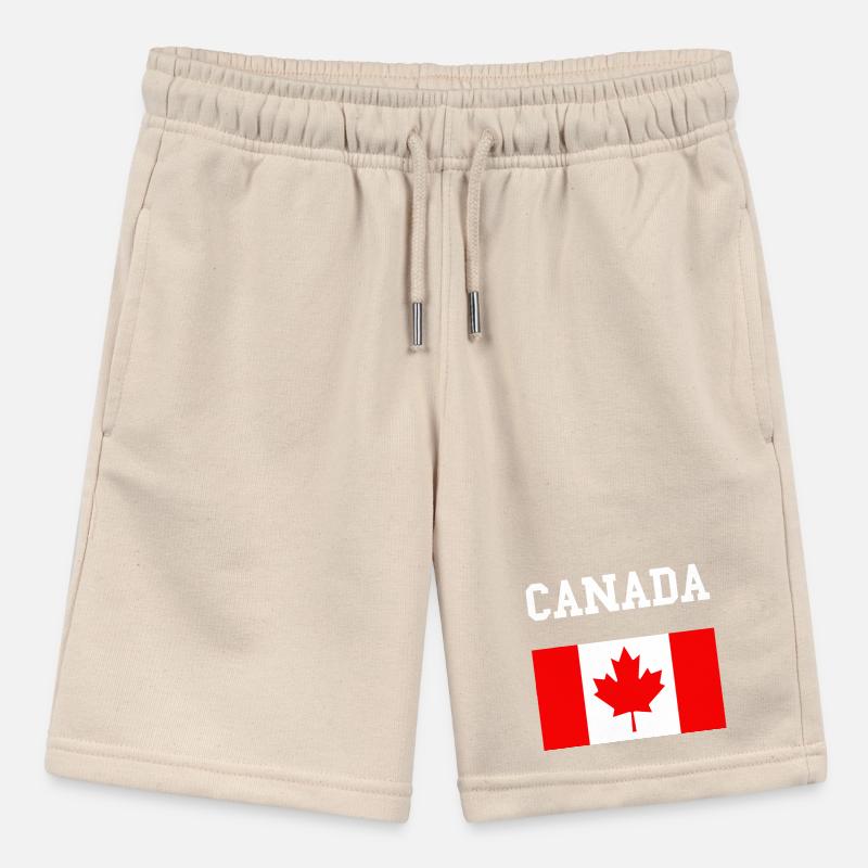 Maple Leaf Canada Flag Stanley/Stella MINI BOLTER Organic Teen Jogging Shorts