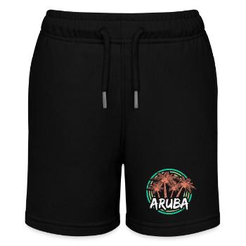 Gift for Aruba - Stanley/Stella MINI BOLTER Organic Teen Jogging Shorts - black - Front
