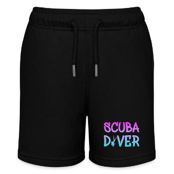 Diving Tauchen - Stanley/Stella Teenager Bio-Joggingshorts MINI BOLTER - Schwarz - Vorne