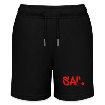 sail rot - Stanley/Stella Teenager Bio-Joggingshorts MINI BOLTER - Schwarz - Vorne