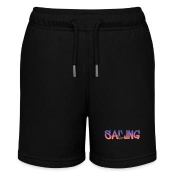 sailing - Stanley/Stella Teenager Bio-Joggingshorts MINI BOLTER - Schwarz - Vorne
