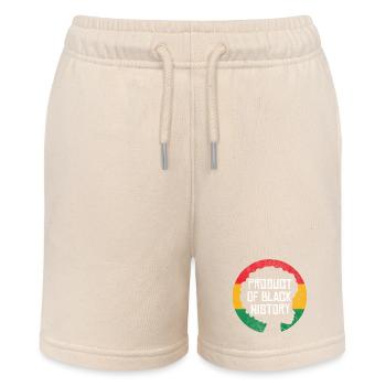 Produkt der Schwarzen Geschichte - Stanley/Stella Teenager Bio-Joggingshorts MINI BOLTER - Natur - Vorne
