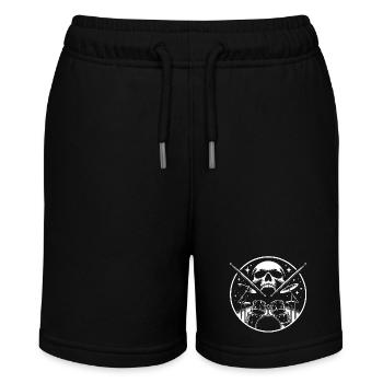 Schlagzeug und Skull Schlagzeuger Rockband - Stanley/Stella Teenager Bio-Joggingshorts MINI BOLTER - Schwarz - Vorne