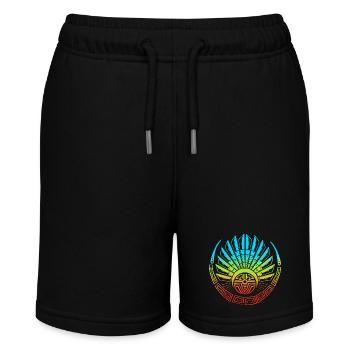 aztec Maya kalender Inka - Stanley/Stella Teenager Bio-Joggingshorts MINI BOLTER - Schwarz - Vorne