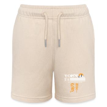 Tokyo Orange - Stanley/Stella MINI BOLTER Organic Teen Jogging Shorts - soft Ecru - Front