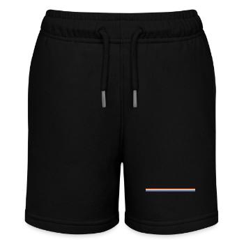 Rainbow Pride Stripe LGBTQIA+ - Stanley/Stella MINI BOLTER Organic Teen Jogging Shorts - black - Front