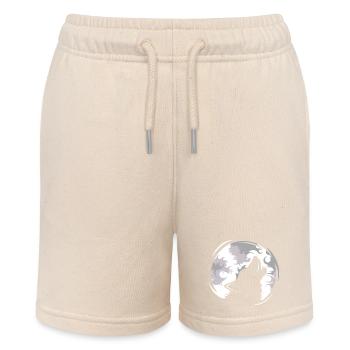 Wolf Wölfe jaulen Mond Abend Dunkel Tiere Natur - Stanley/Stella Teenager Bio-Joggingshorts MINI BOLTER - Natur - Vorne