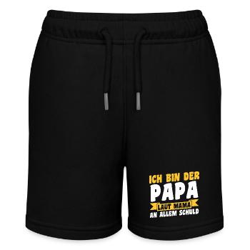 Tochter Sohn - Stanley/Stella Teenager Bio-Joggingshorts MINI BOLTER - Schwarz - Vorne