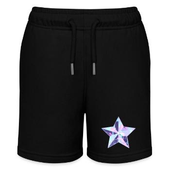 Pastellstern Neon Skyline - Stanley/Stella Teenager Bio-Joggingshorts MINI BOLTER - Schwarz - Vorne