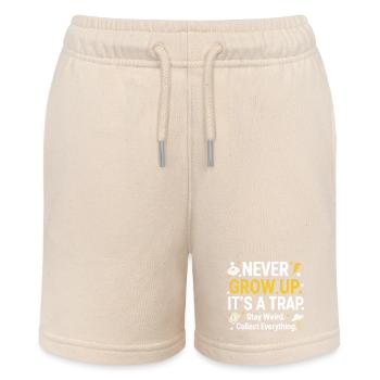 Grow Up Kidult Retro Collector - Stanley/Stella MINI BOLTER Organic Teen Jogging Shorts - soft Ecru - Front