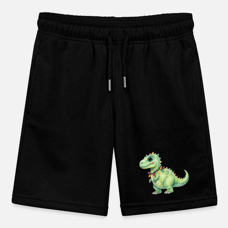 Bunter Dino mit Lichterkette Stanley/Stella Teenager Bio-Joggingshorts MINI BOLTER