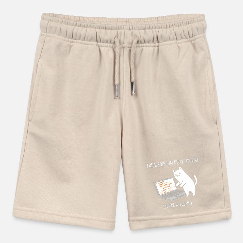 Code cat explains tasks Stanley/Stella MINI BOLTER Organic Teen Jogging Shorts