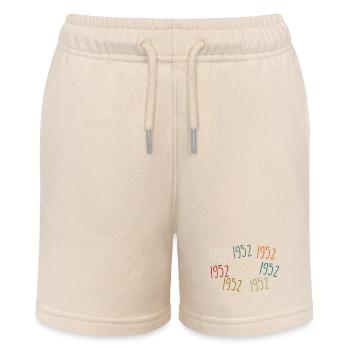 Born in 1952, year of birth - legendary since 1952 - Stanley/Stella MINI BOLTER Organic Teen Jogging Shorts - soft Ecru - Front