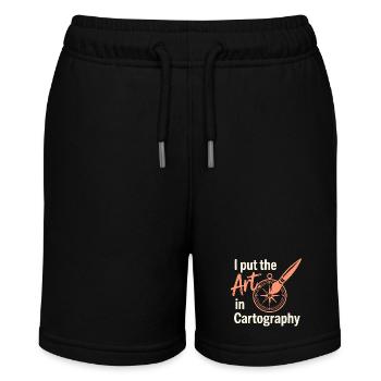 Kunst, Kartographie, GIS, Kartenerstellung, Design - Stanley/Stella Teenager Bio-Joggingshorts MINI BOLTER - Schwarz - Vorne