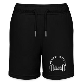 MUSIC IS MY THERAPY - Must have für Musik Fans - Stanley/Stella Teenager Bio-Joggingshorts MINI BOLTER - Schwarz - Vorne