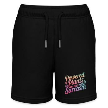 Vegetarian Vegan Veggie Vegetarian - Stanley/Stella MINI BOLTER Organic Teen Jogging Shorts - black - Front
